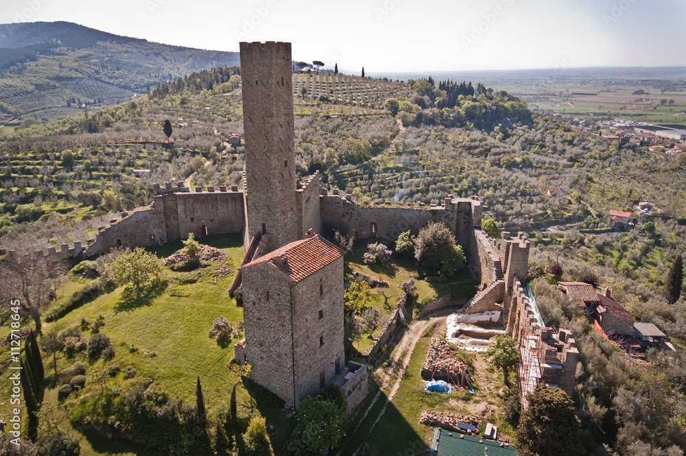 The castle of Montecchio in Castiglione Fiorentino - Tuscany, Italy