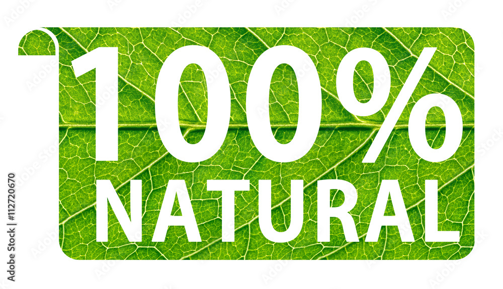 Naklejka premium 100% natural label
