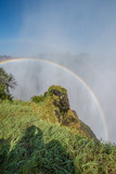 Double rainbow in spray over Victoria Falls