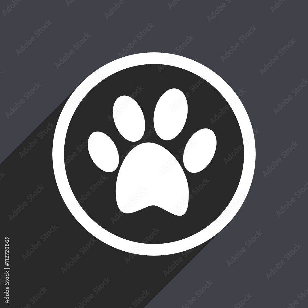 Flat design gray web animal vector icon