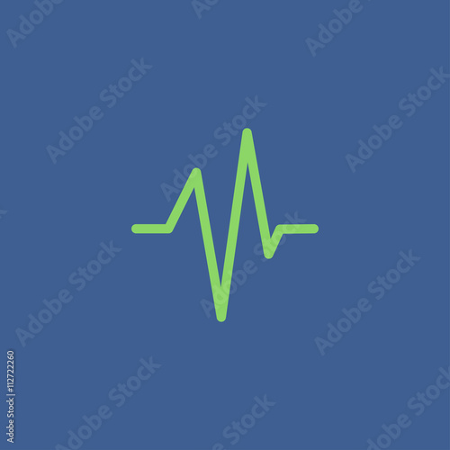 Heart beat, Cardiogram, Medical icon - Vector