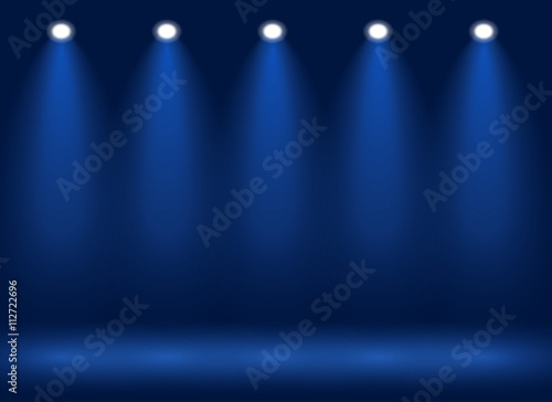 Spotlight on stage for your design. Colorful light.