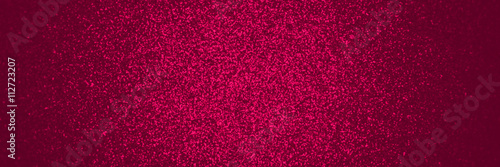 wide image of sparkling magenta glitter on a flat surface with a spotlight and depth of field effect (3D illustration)