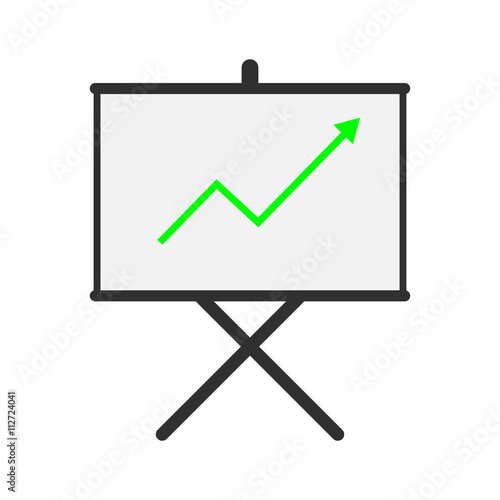 Business Growing Chart Presentation Icon 2