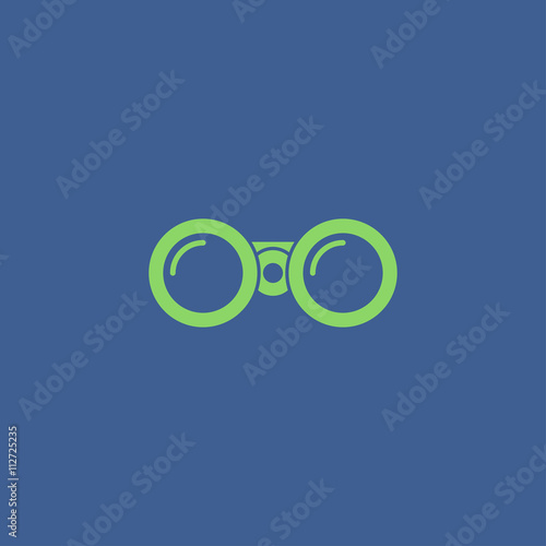 Binocular icon. Flat design style