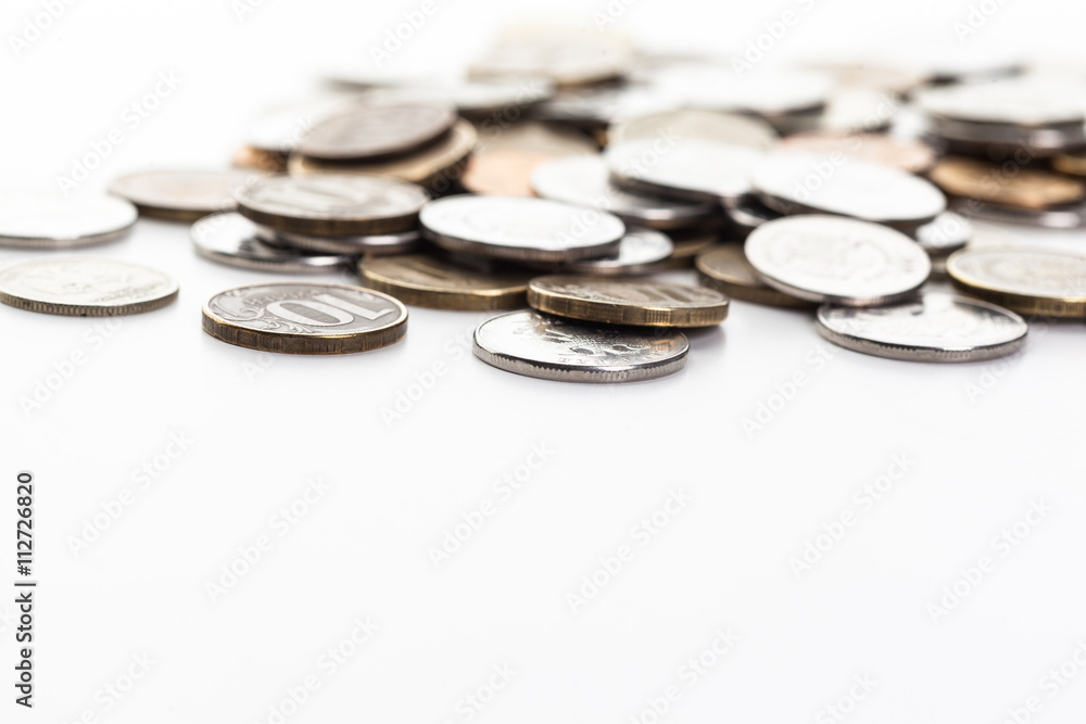 Coins isolated on white background Coins isolated on white background