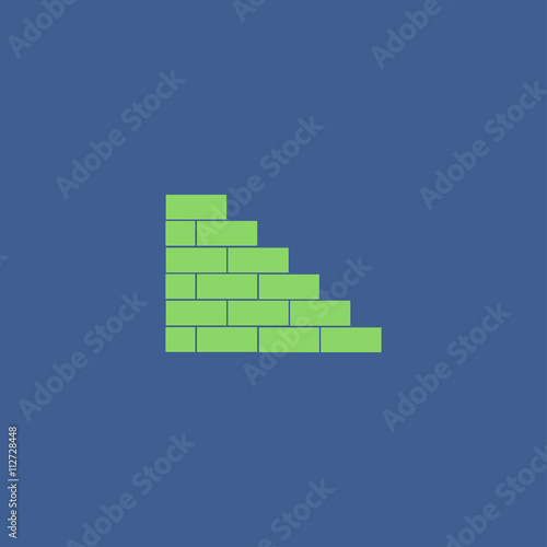 bricks icon. Flat