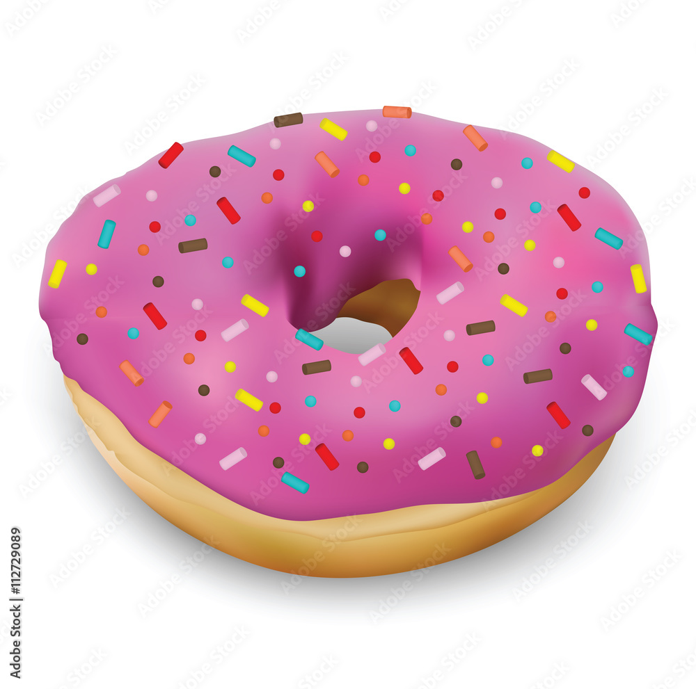 Donut on a white background for your design Donut on a white background for your design