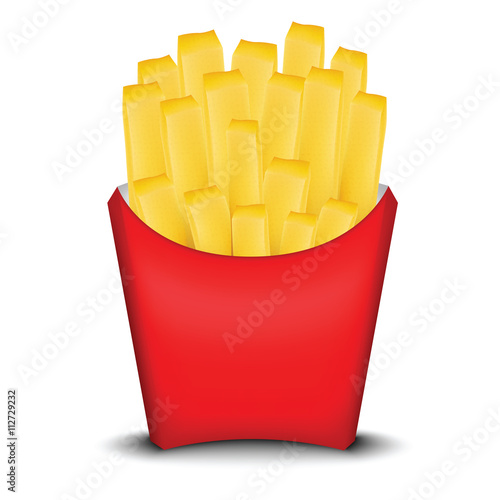 fast food, fries in a box for your design