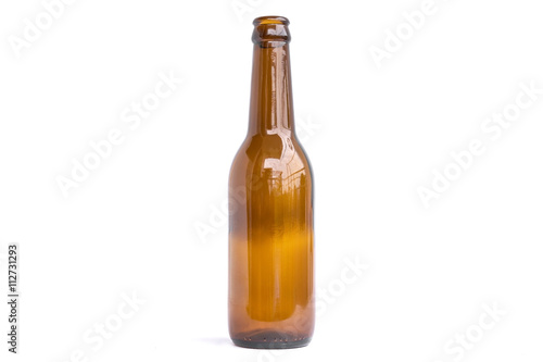Glass bottles for beer, alcohol or other beverage industry isolated on white background.
