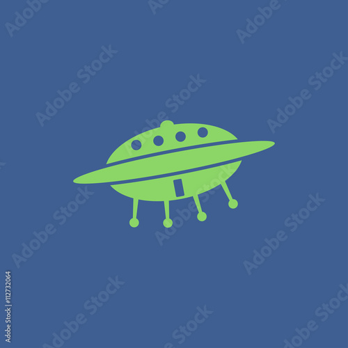 UFO icon. Flat