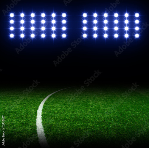soccer stadium with lights