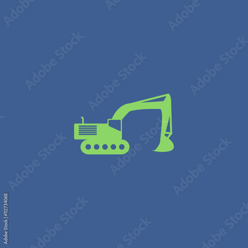 Excavator icon. Vector concept illustration for design