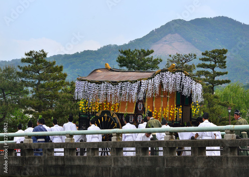 Parade of the classic Aoi festival, Kyoto Japan.
葵祭 牛車  京都