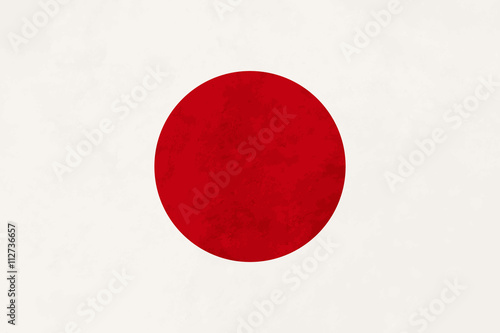 True proportions Japan flag with texture