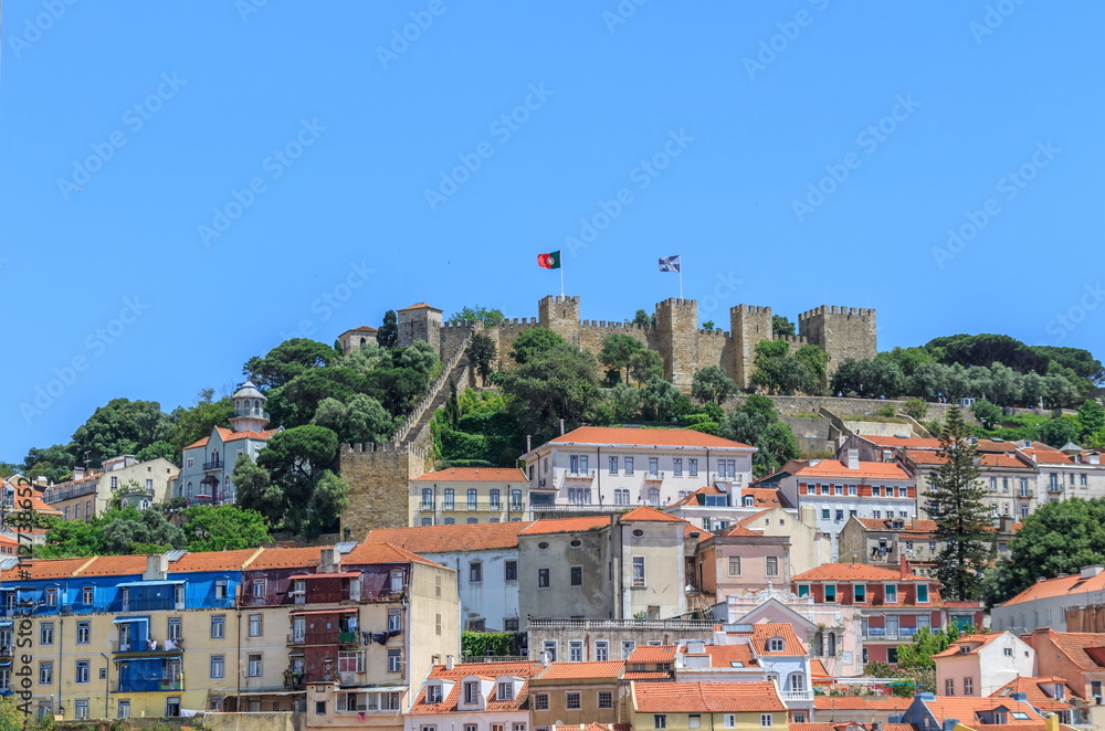 Vista do Castelo de São Jorge em Lisboa Portugal