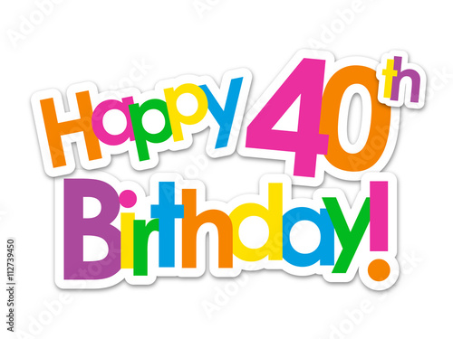 "HAPPY 40th BIRTHDAY" Card