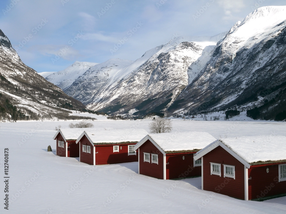 Das Oldendal in Norwegen im Winter