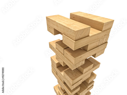 wood blocks tower toy