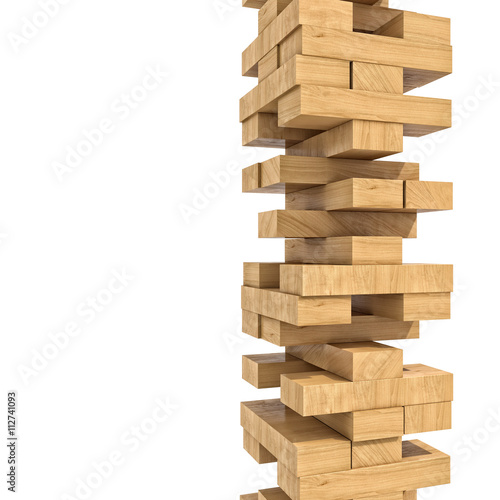 wood blocks tower toy