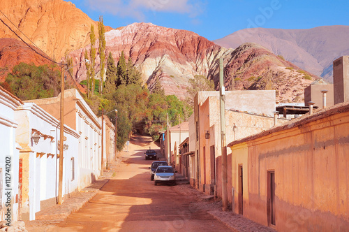 On the streets of Purmamarca town photo