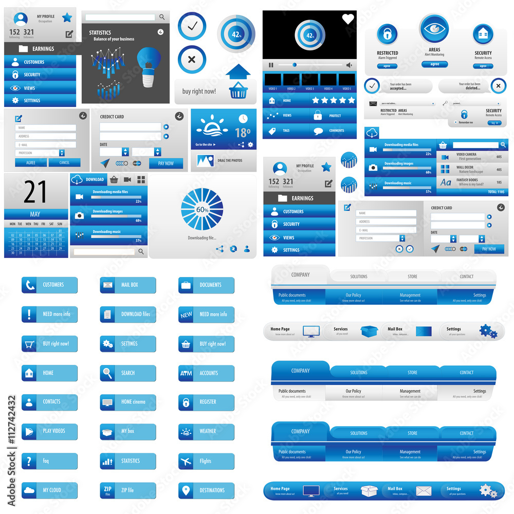 User interface statistics set