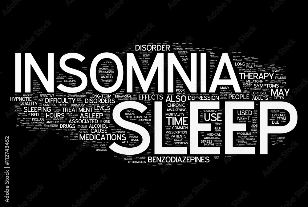 Insomnia collage of word concepts Insomnia collage of word concepts