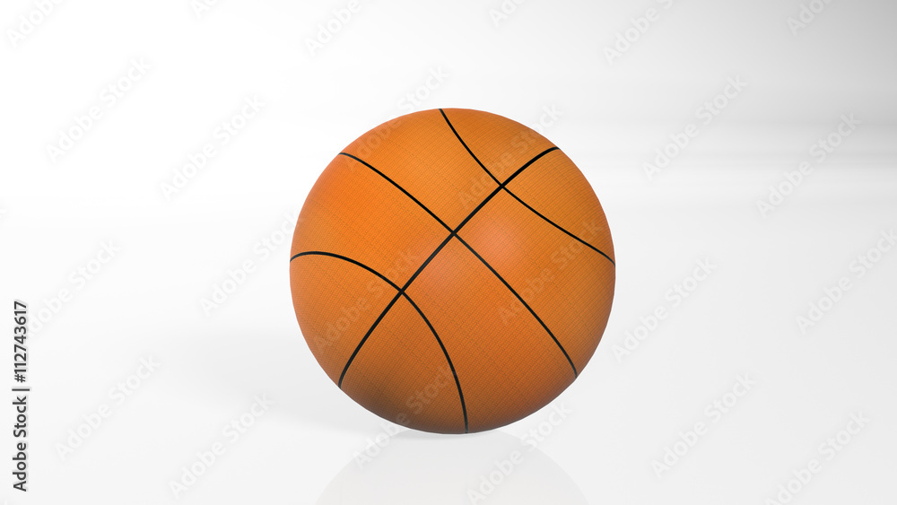 Basketball, sports equipment, ball isolated on white background, 3D illustration