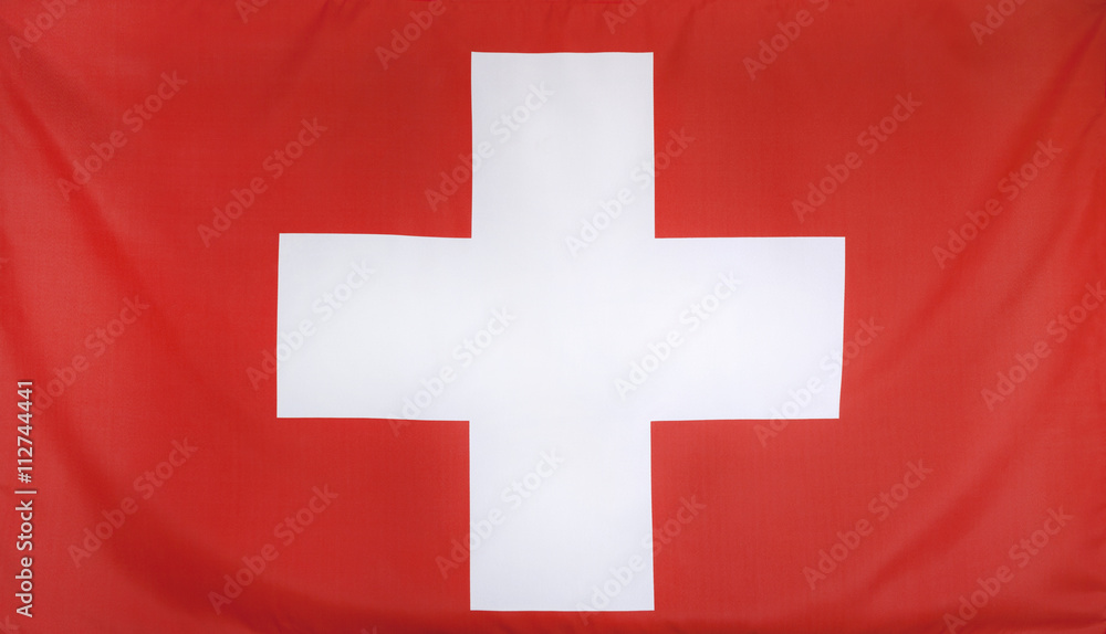 Switzerland Flag real fabric seamless close up Switzerland Flag real fabric seamless close up