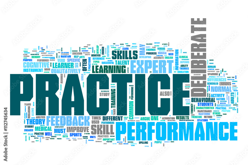 Obraz premium Practice collage of word concepts