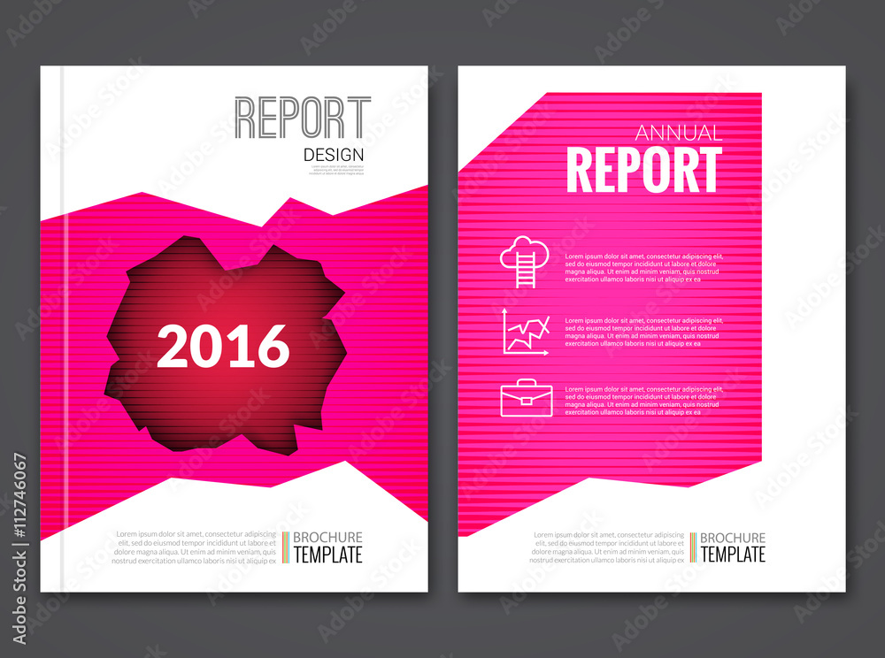 Cover Report Business Pink Red Hole Geometric pattern Design Background, Magazine Cover, Brochure Book Cover Template with icons and infographics, vector illustration Cover Report Business Pink Red Hole Geometric pattern Design Background, Magazine Cover, Brochure Book Cover Template with icons and infographics, vector illustration