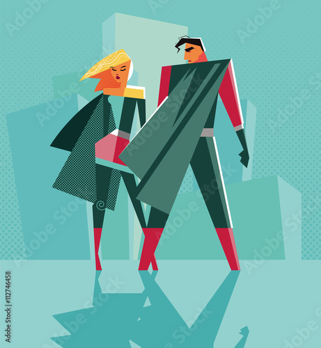 Good versus evil. 
Opposition. Superhero