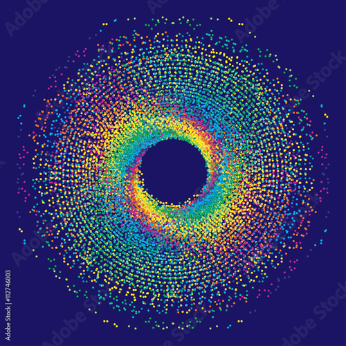 Abstract colorful dotted circles background