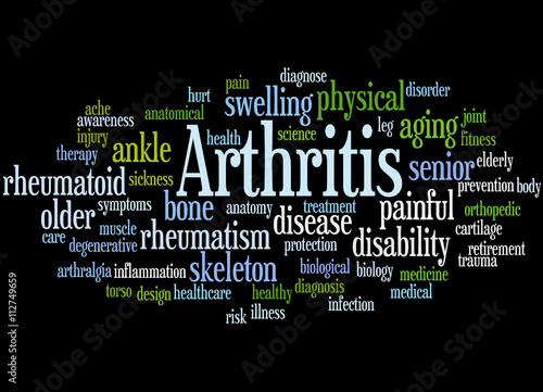 Arthritis  word cloud concept 4