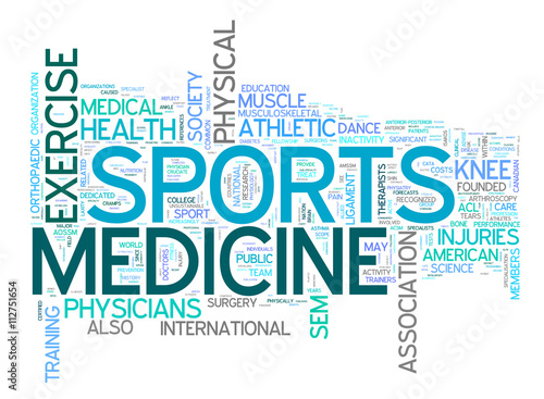 Sports Medicine collage of word concepts