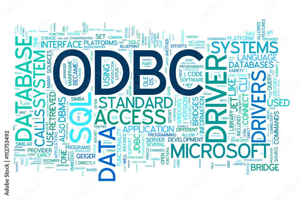 Fototapeta premium ODBC collage of word concepts