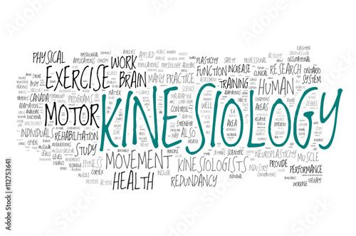 Kinesiology collage of word concepts