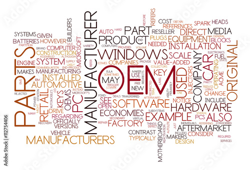 Fotografi OEM collage of word concepts