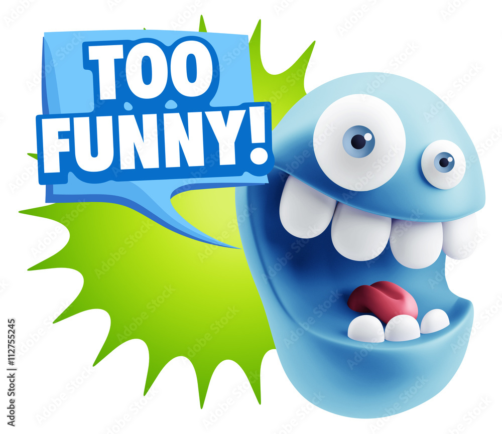 3d Rendering Smile Character Emoticon Expression saying Very Fun 3d Rendering Smile Character Emoticon Expression saying Very Fun