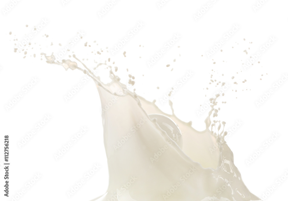 Milk splash, closeup