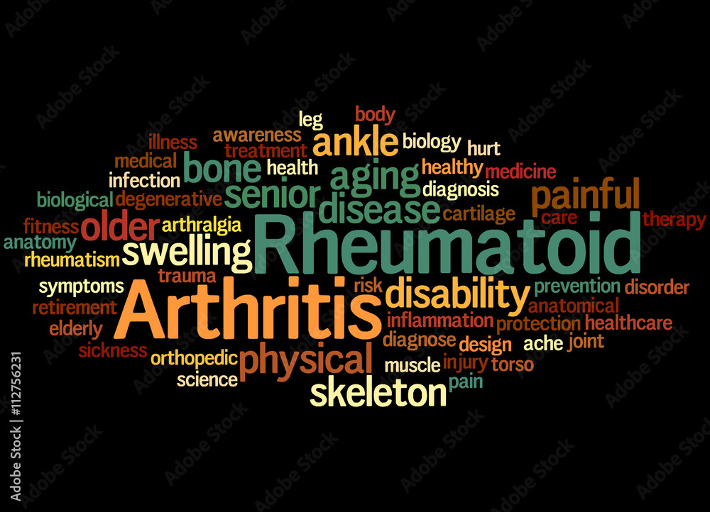 Rheumatoid arthritis, word cloud concept 6