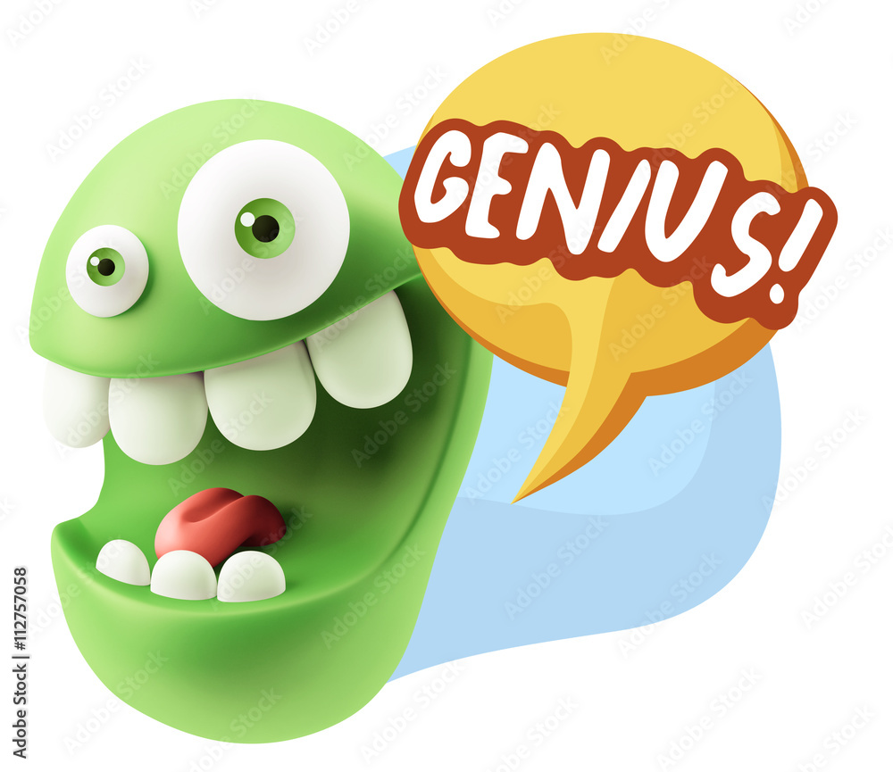 3d Illustration Laughing Character Emoji Expression saying Geniu 3d Illustration Laughing Character Emoji Expression saying Geniu