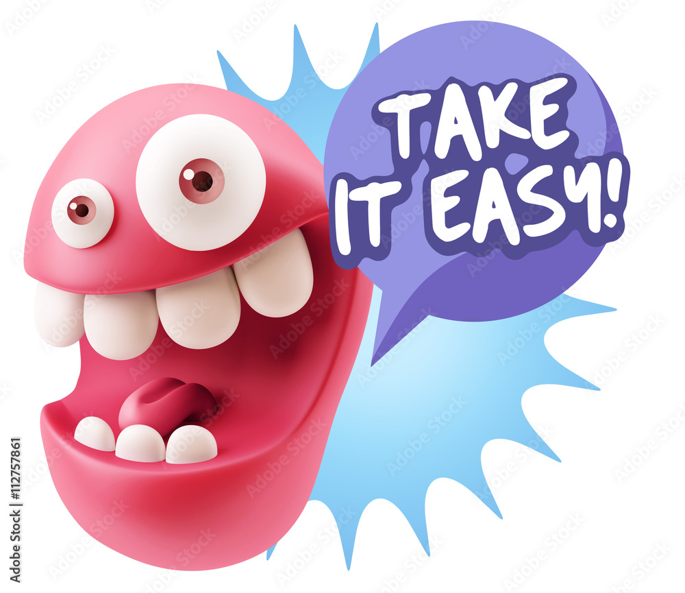 3d Illustration Laughing Character Emoji Expression saying Take 3d Illustration Laughing Character Emoji Expression saying Take