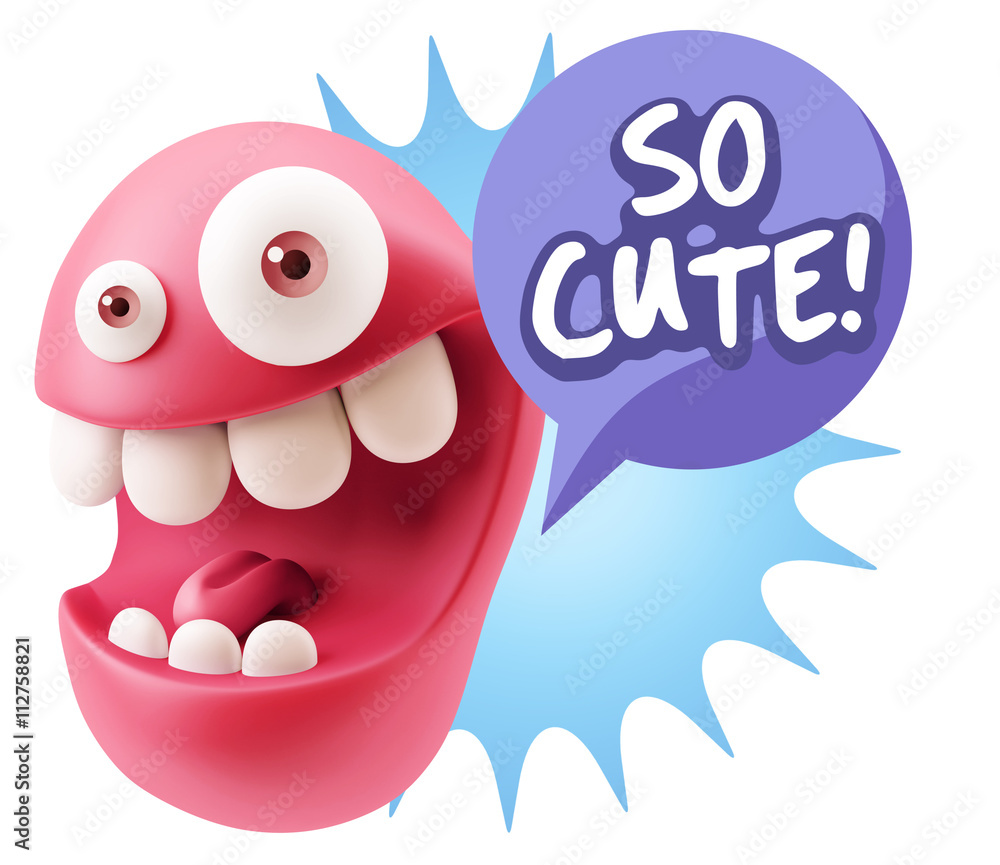 3d Illustration Laughing Character Emoji Expression saying So Cu 3d Illustration Laughing Character Emoji Expression saying So Cu