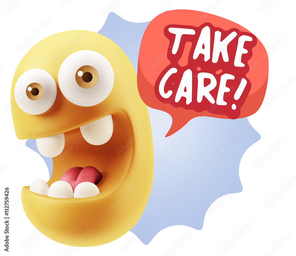 3d Illustration Laughing Character Emoji Expression saying Take 3d Illustration Laughing Character Emoji Expression saying Take