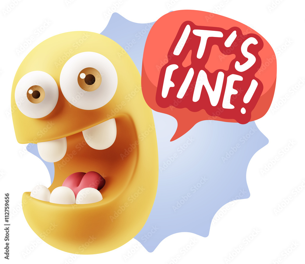3d Illustration Laughing Character Emoji Expression saying It's 3d Illustration Laughing Character Emoji Expression saying It's
