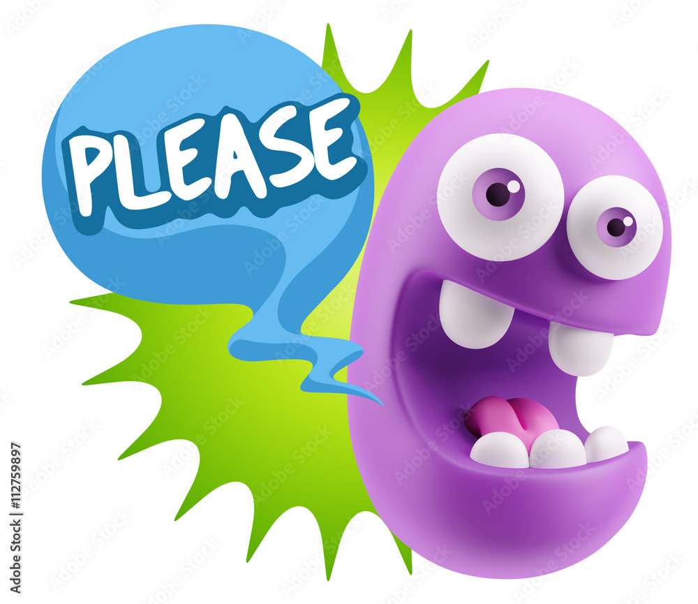 3d Illustration Laughing Character Emoji Expression saying Pleas 3d Illustration Laughing Character Emoji Expression saying Pleas