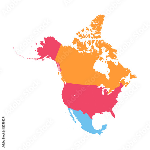 North America vector map