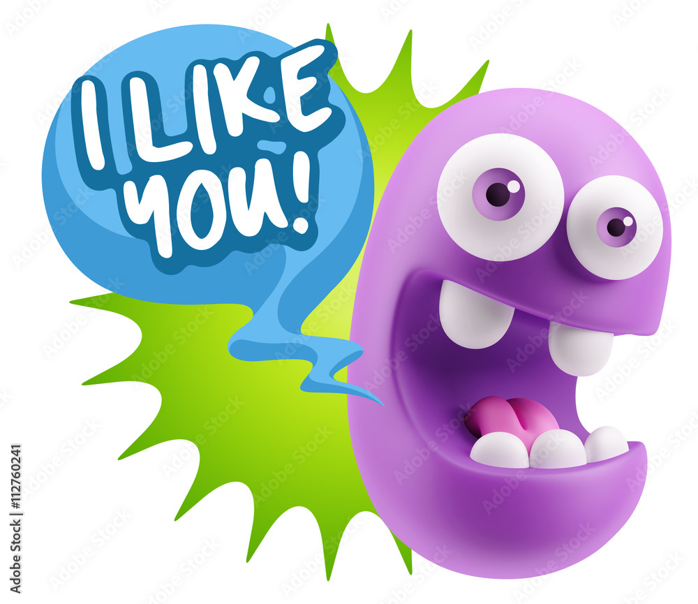 3d Illustration Laughing Character Emoji Expression saying I Lik 3d Illustration Laughing Character Emoji Expression saying I Lik