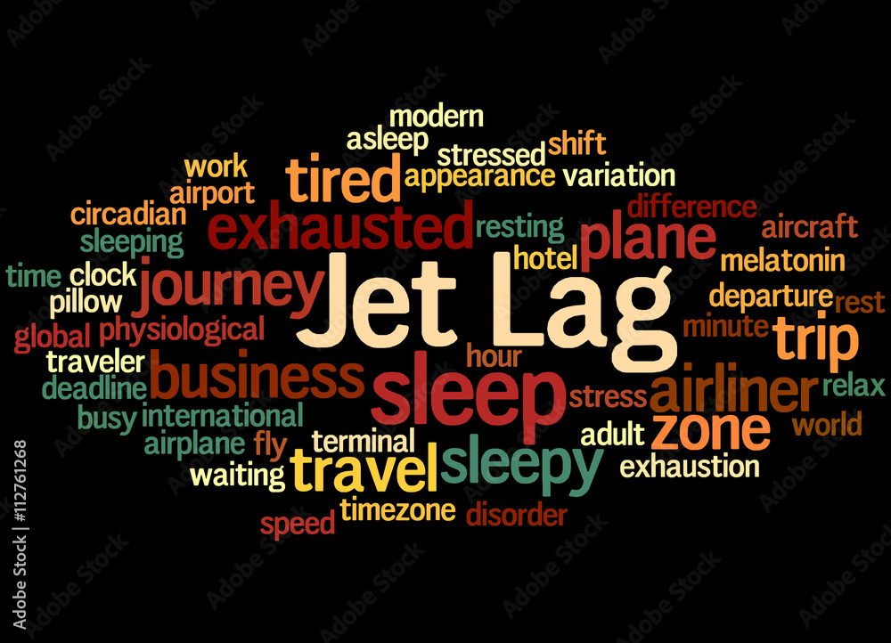 Jet Lag, word cloud concept 2 Jet Lag, word cloud concept 2